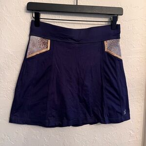 Ladies Sofibella golf Skort with Animal Print Pockets